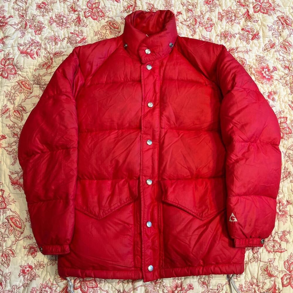 True Vintage 1970s Gerry Thick Goose Down Cherry Red Puffer Jacket!